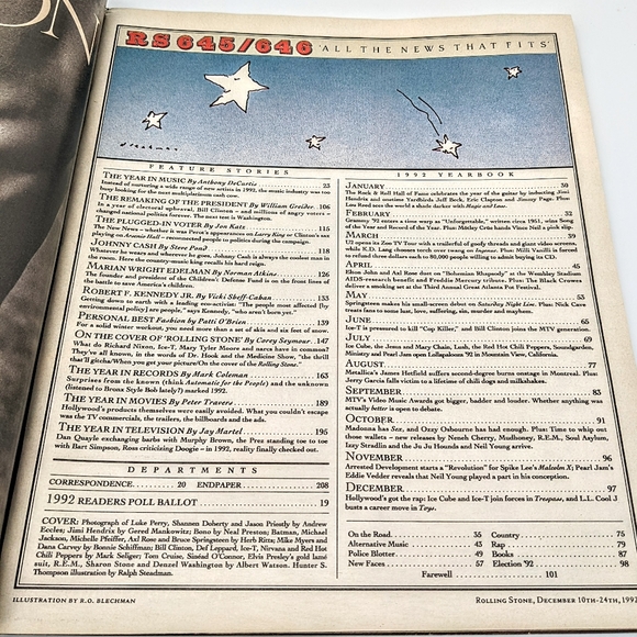 Rolling Stone Magazine Covers Yearbook Double Issue Lot of 4- Years 1989-1992 - Picture 12 of 12